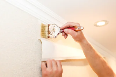 Pose de papier peint à Vou — revêtements muraux et toiles de verre